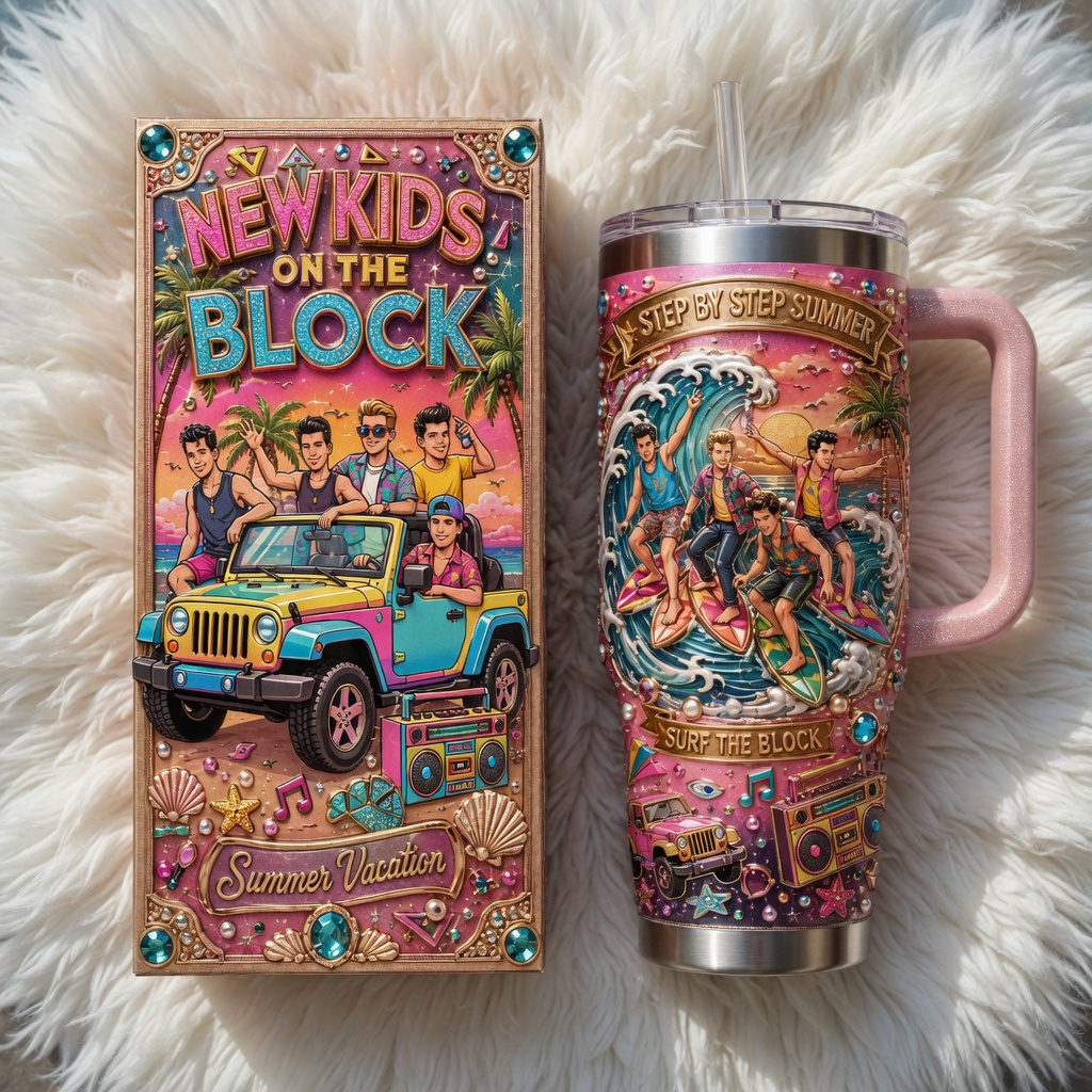 Premium NKOTB 40oz Tumbler With Handle TNSM
